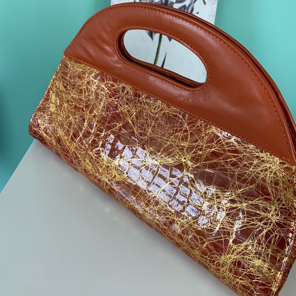 Orange evening purse - Picture 4 of 7